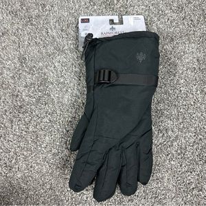 Rainforest Arctic Men Fleece Lined Winter Games Ski Gloves Tech Touch Black L/XL